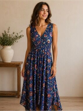 Just Taylor floral sleeveless maxi dress size 4